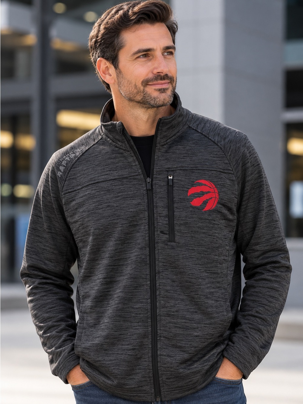 🏀 NBA Toronto Raptors GIII Carl Banks Fleece Lined Full Zip Jacket | Men’s Large